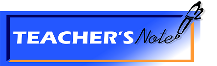 Teacher's Note